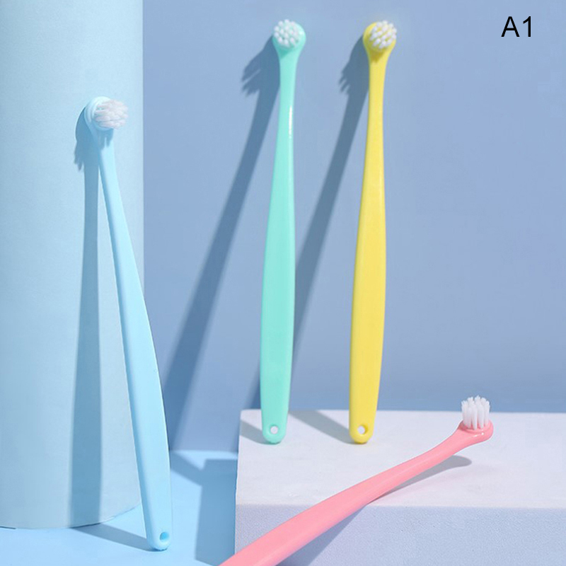 Single Brush Head Flat Biceps Orthodontic Fissure Wisdom Tooth Brush Soft Bristle Toothbrush Cleaning Whitening Teeth: Orange