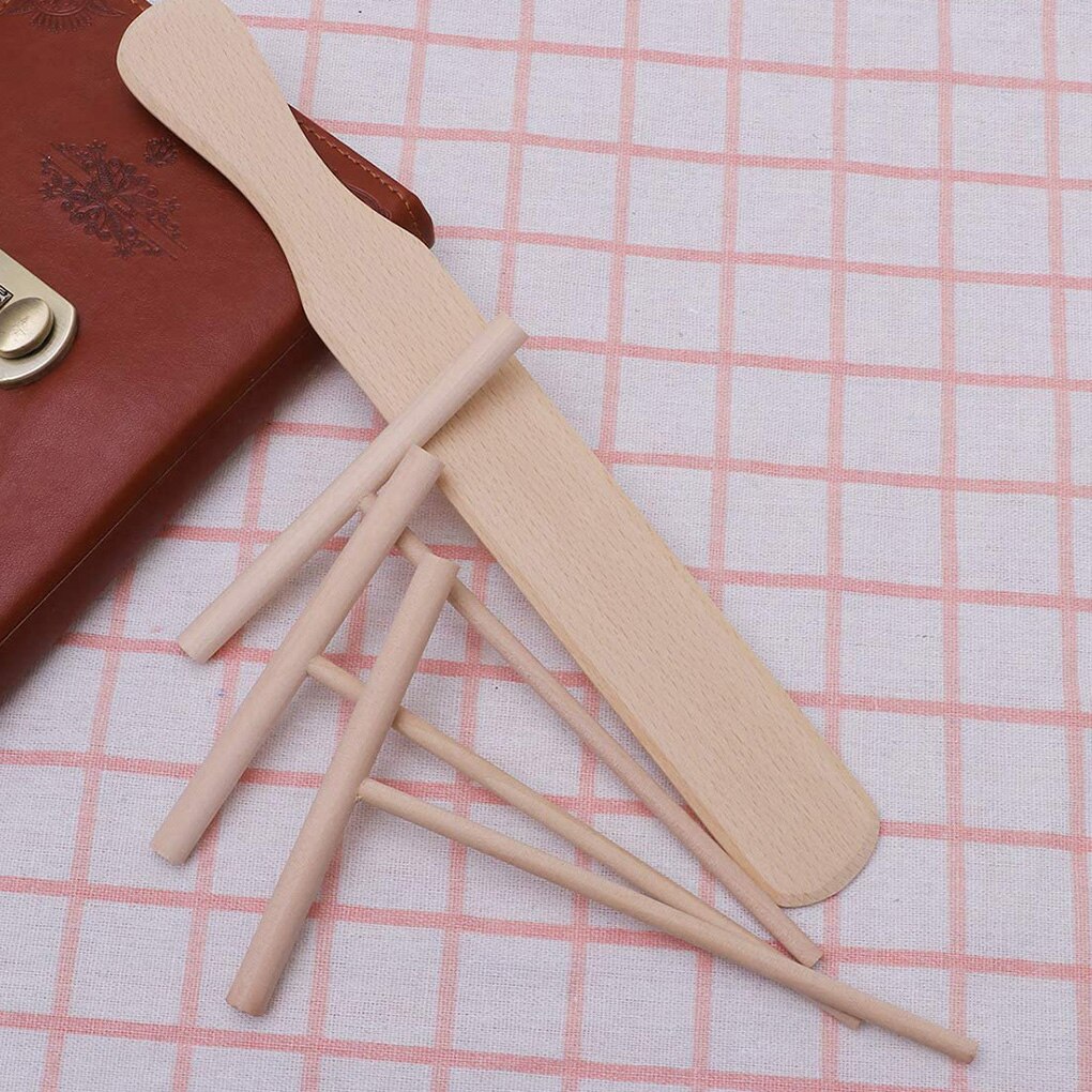 4Pcs/set T-Shaped Pancake Utensils Crepe Non-Stick Wooden Spreader And Spatula Rake Spreading Pie Pancake Tools