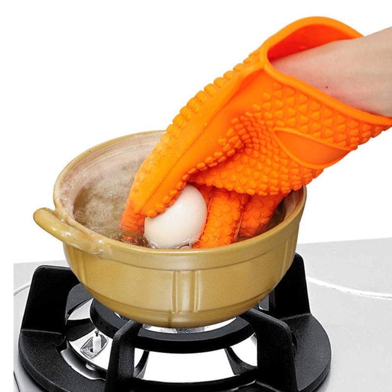 Siliconen Oven Handschoen Hittebestendige Koken BBQ Pannenlap Grill Handschoen Oven Mitt Bakken Handschoen BBQ keuken handschoenen