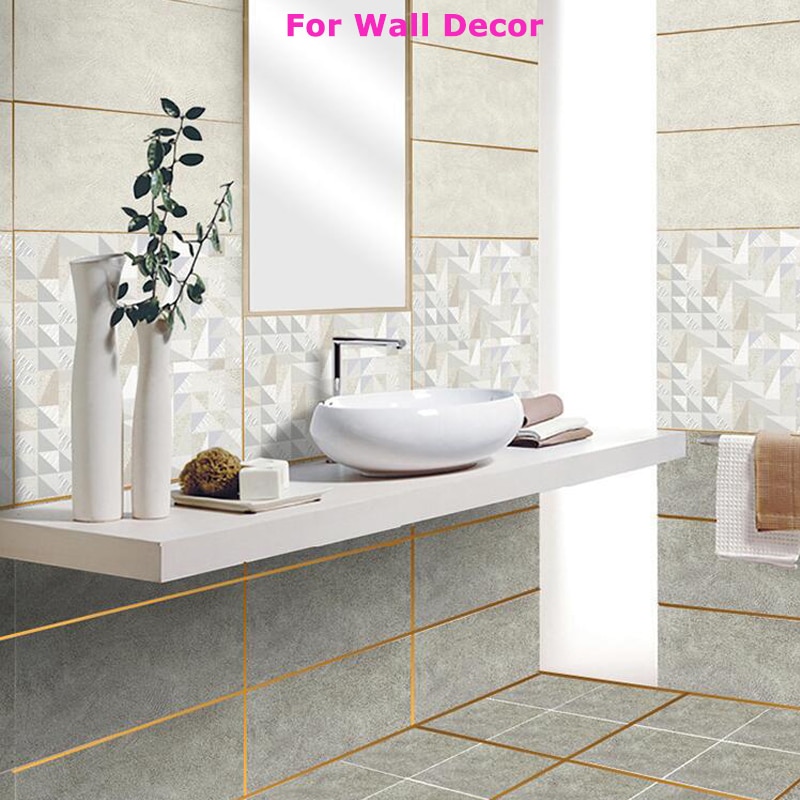 100M 2 Rollen Keramik Fliesen Mildewproof Lücke Band 5mm, 1 cm, 2cm Gold Silber Schwarz Band selbst Klebstoff Zauberstab Boden Band Heimat Zauberstab Dekor