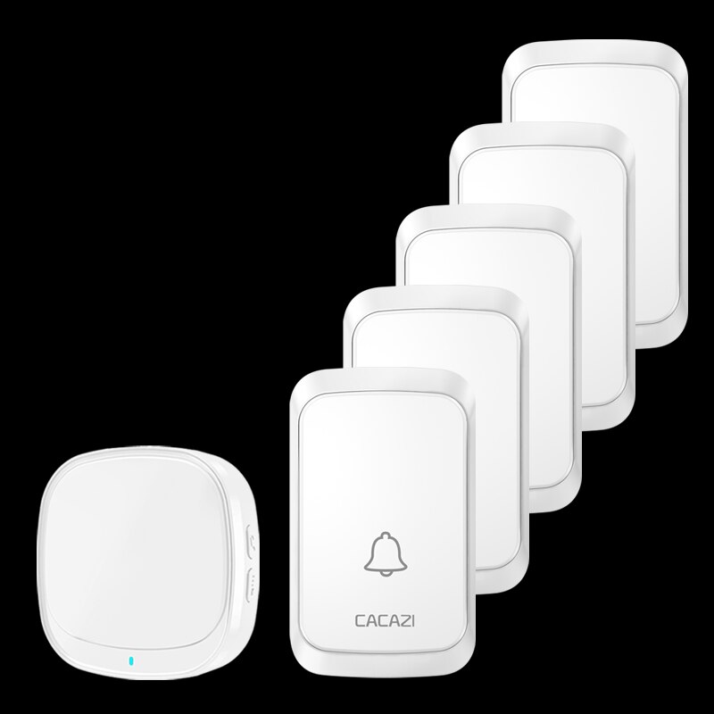 Cacazi Waterdichte Usb Draadloze Deurbel 300M Range Thuis Intelligente Deurbel 60 Chimes 2 3 4 5 Knop 2 3 Ontvanger: MULTI