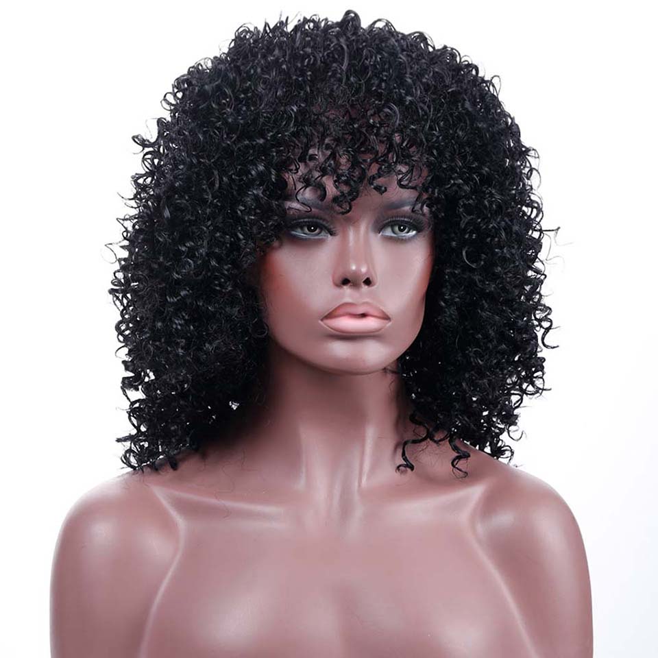 MUMUPI-peluca Afro rizada sintética para mujer, pelo negro Natural Afro, de alta temperatura, disponible en 2 colores: T1B / 613