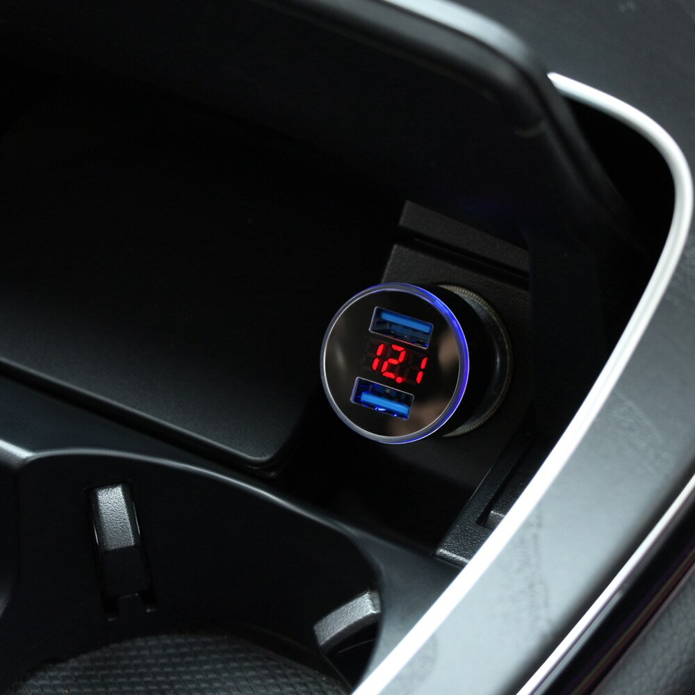 Cargador de teléfono con pantalla LED 3.1A, cargador de coche con USB Dual para chevrolet cruze lacetti aveo captiva trax sail para GAZ Gazelle