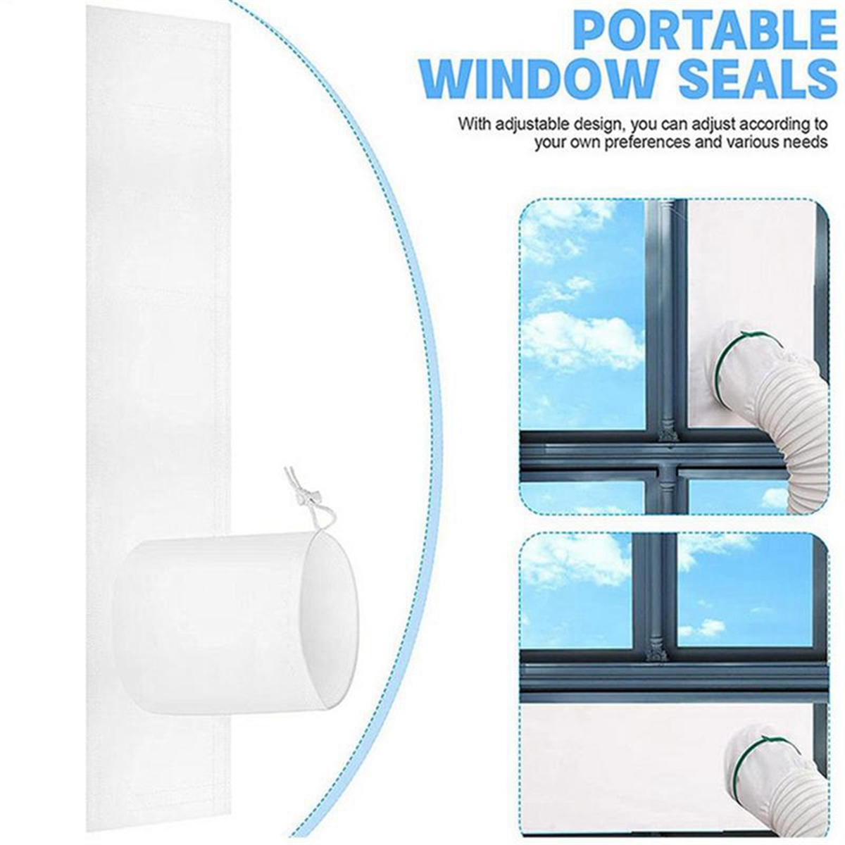 Airconditioner Raamafdichtingsset Draagbare Airconditioner Kantelbare Hellende Afdekking Raam Airconditioner Uitlaatdoek