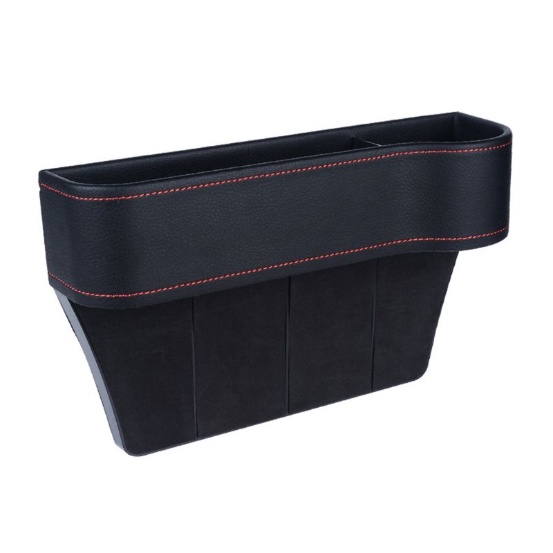 Multifunktionale Auto Sitz Veranstalter Füllstoff Tasche PU Leder Auto Konsole Seite Catcher Storage Box Halter Container: 9FF1001309-BK-2