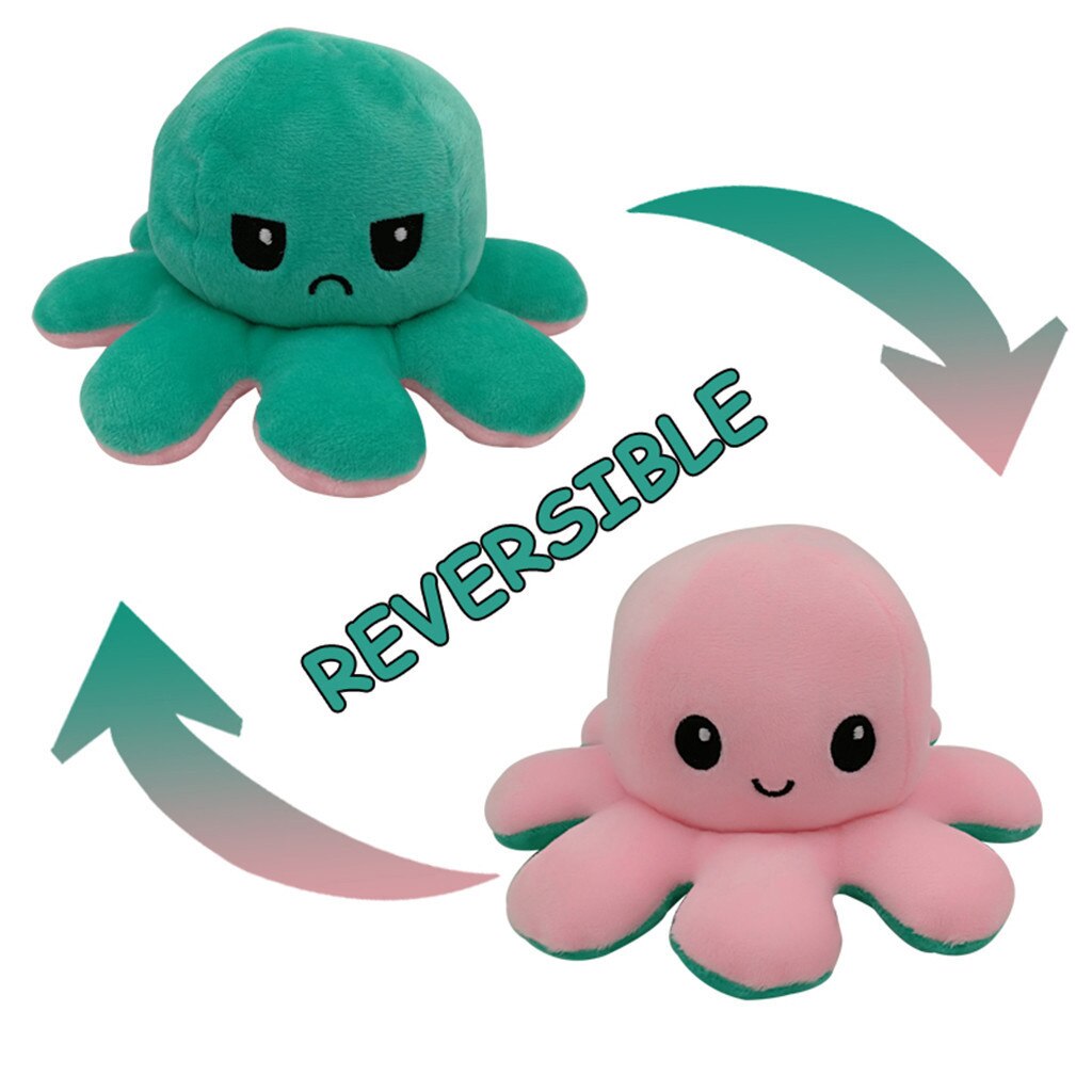 Bunny Ears Hat Bunny Hood Hat with Earflaps Party Cosplay Women Girls Long Cap Plush Rabbit Ears Hat Reversible Octopus toys: Octopus H