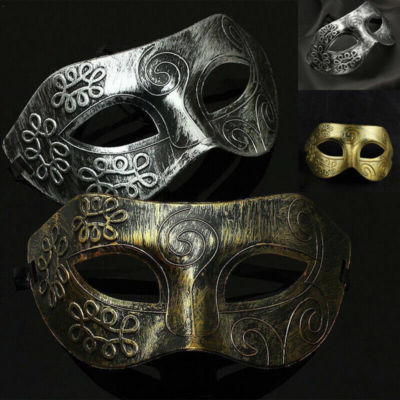Mooie Mannen Gepolijst Antieke Party Maskers Mode Zilver/Goud Venetiaanse Mardi Gras Party Ball masker
