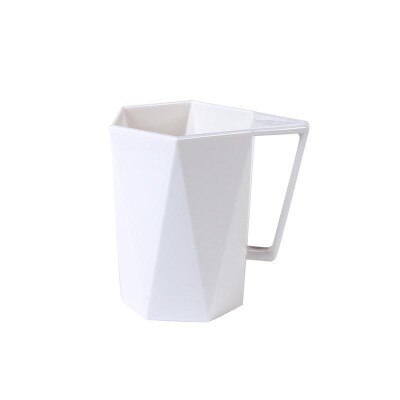 Tazas de plástico reutilizables para café, zumo de leche, té, 1 unidad: White