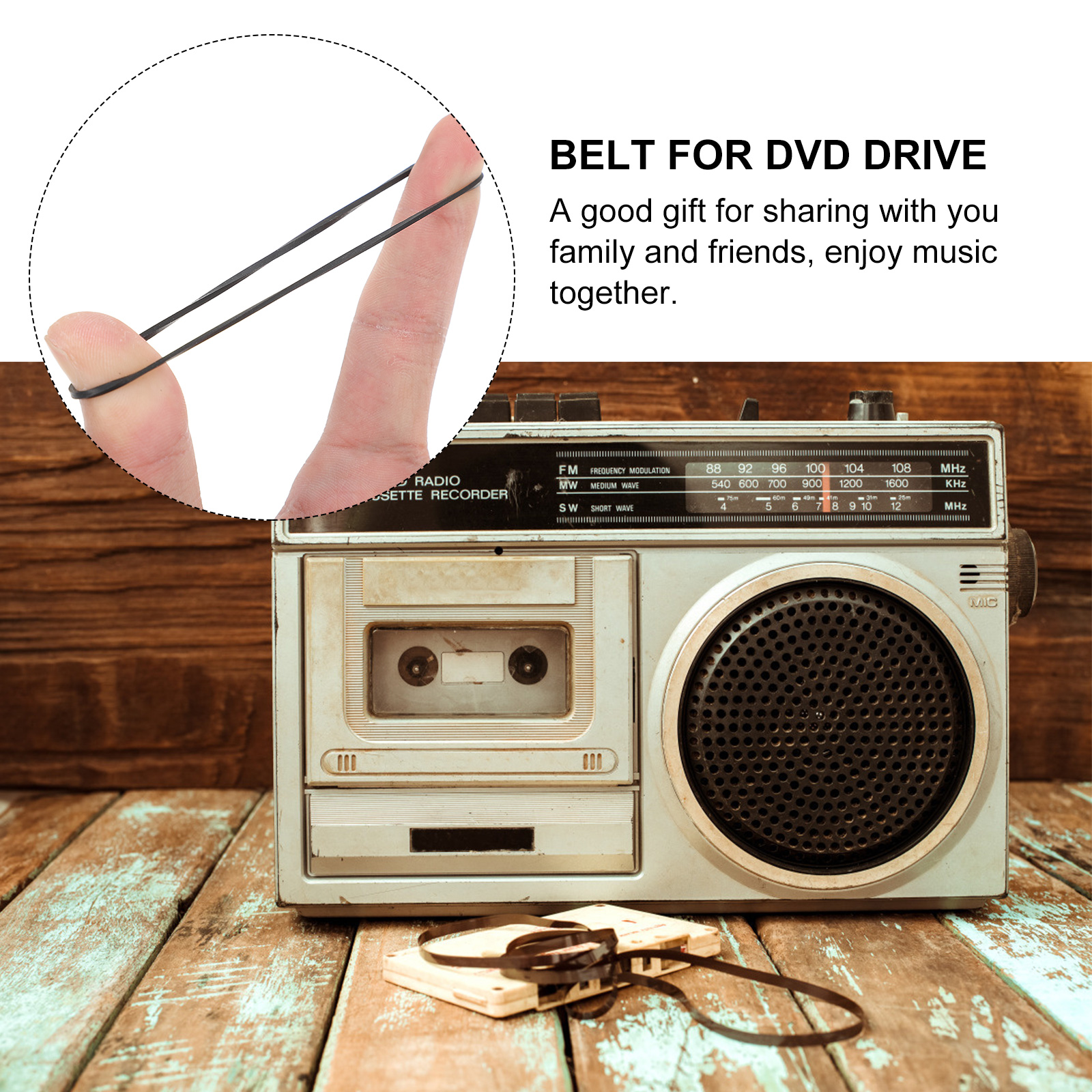 20pcs Cassette Recorder Rubber Belt Video Machine Repair Belt Replacement