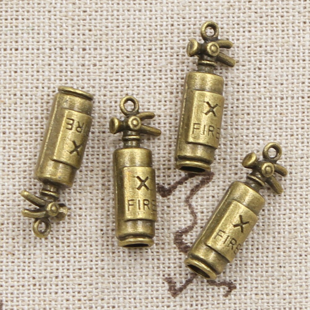 5pcs Charms brandblusser brandweerman 23x6x6mm Antiek Maken hanger fit, vintage Tibetaans Zilver Brons, DIY Handgemaakte Sieraden: Antique Bronze Plated