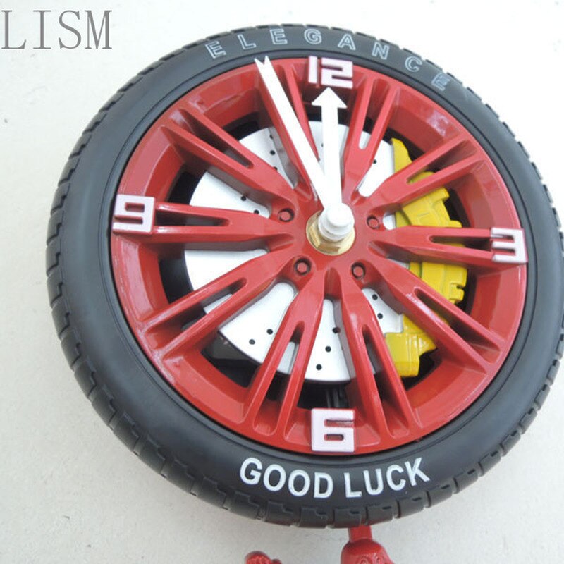 Moda kreatywna opona huśtawka mały zegar ścienny uczeń obudzić zegar prezent urodzinowy prezent domu