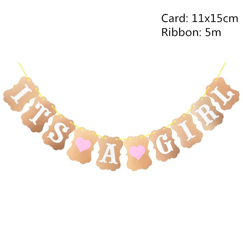 Gender Reveal Decor Pink Paper Banner Decorations Its a Girl Boy Balloons Party Supplies Baby Shower Gender Reveal Oh Baby: B09