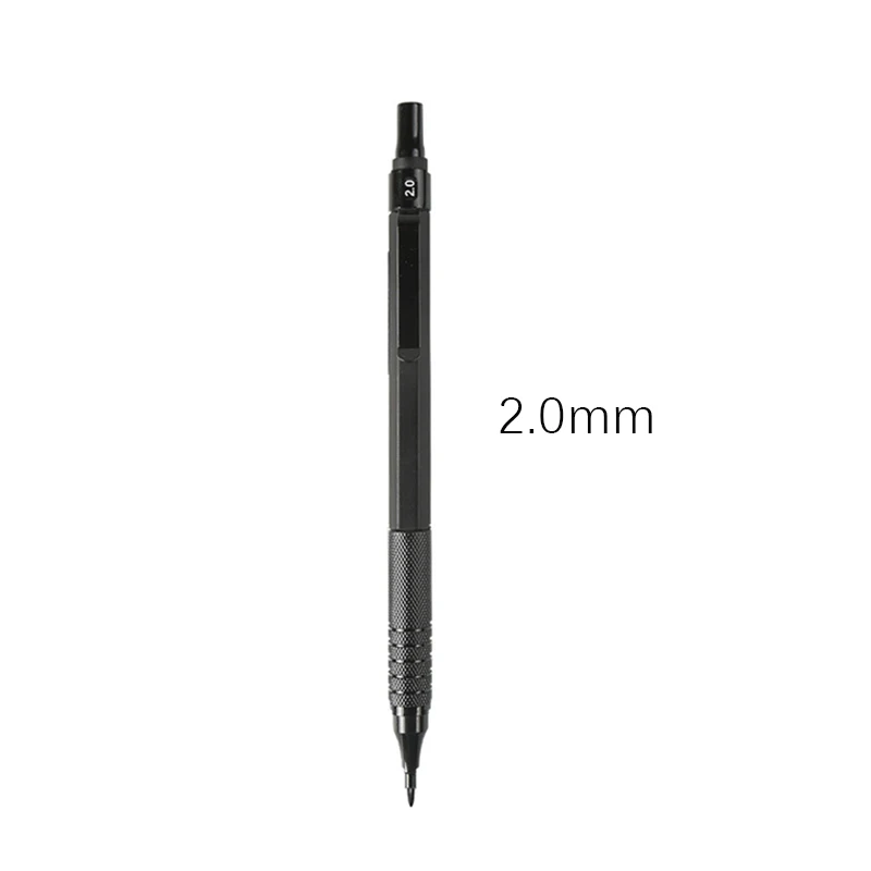 Lápiz mecánico de 0,3/0,5/0,7/2,0mm, centro de gravedad bajo, dibujo de Metal, lápiz especial, suministros de arte para escritura escolar y de oficina, 1 ud.: Verde
