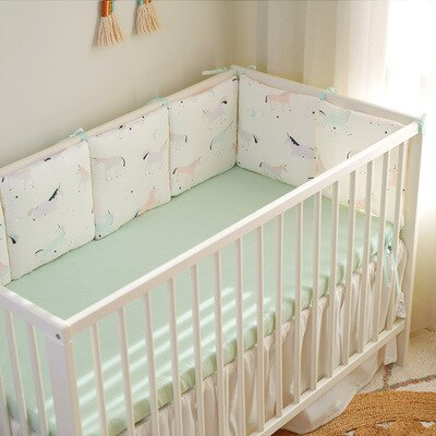 Baby Zimmer Dekor 6 stücke Stoßstangen einstellen Schutz Gedruckt Ebene Zoo Kissen Für Neugeborene in sterben Krippe Dinge Für Baby 30*30cm Bett Stoßfänger