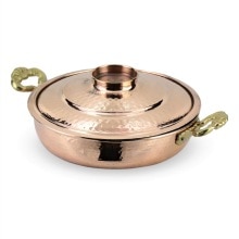 Morya-Olla de cobre para freír, sartén antiadherente para tortillas gruesas, huevos, tortitas, carne, pescado, cacerola de cocina para desayuno crudo, utensilios de cocina de 17cm: Default Title