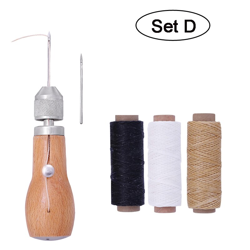 LMDZ Leather Sewing Awl Thread Kit Manual Sewing Machine Speedy Stitcher Leather Craft Stitching Shoemaker Canvas Repair Tool: Chocolate