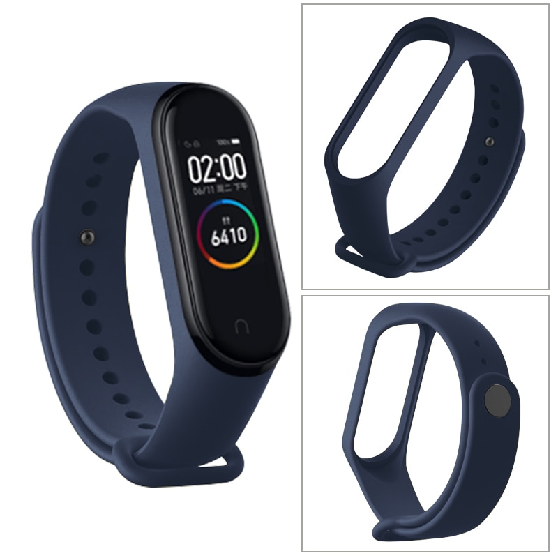 Strap For Xiaomi Mi Band 4 Strap Band 4 Wristband Strap Pink Wine Red Silicone Bracelet Xiomi Miband 4 3 Band4 Protector Film