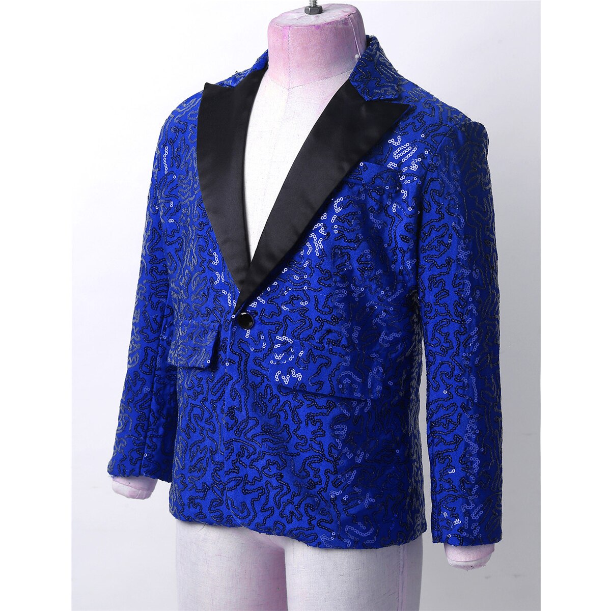 Boys Blazer Kids Suits Stylish Sequins Lapel Suit Coat Boy Jacket Wedding Blazer Tuxedo Banquet Birthday Party Suit Outwear