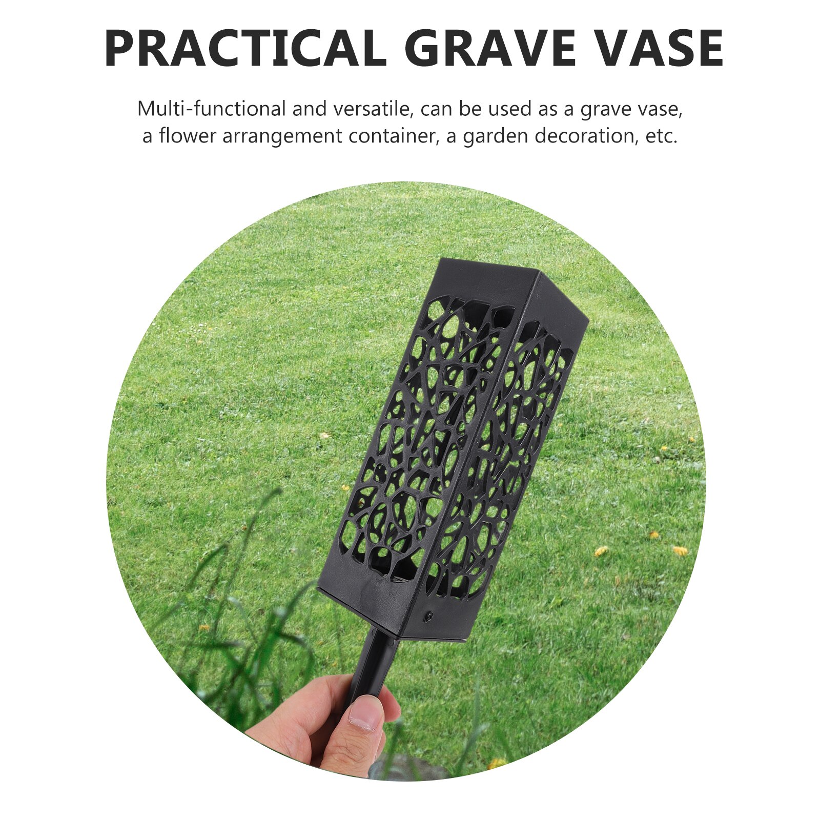2Pcs Hollow-Out Grave Vazen Bloemstuk Vazen Begraafplaats Gedenkteken Levert