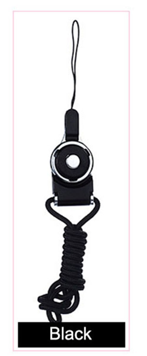 Matkapuhelimen hihna iphone 11 pro xs max  x 8 7 kaulanauha niskanauha monikäyttöinen kaulanauha ripustushihna puhelimen ripustusköysi: Musta