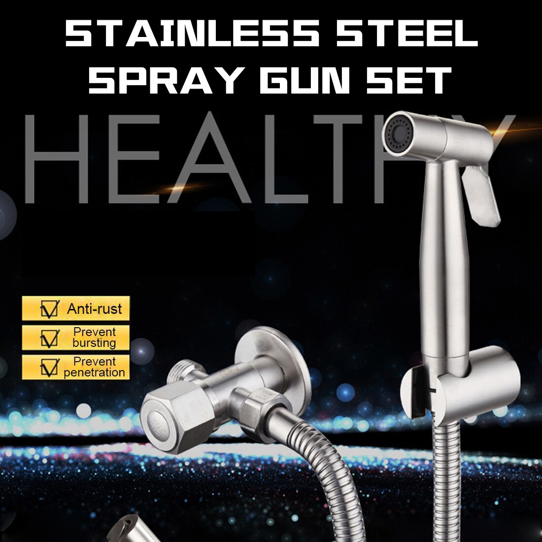 Hand Gehalten Bidet Sprayer Edelstahl Wc Bidet wasserhahn Ventil Jet Set Dusche Kopf Für Bad Selbst Reinigung Dusche Kopf