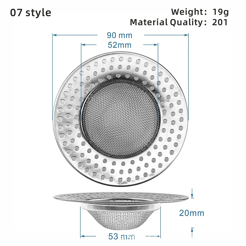 Kitchen Sink Filter Stainless Steel Mesh Sink Strainer Filter Bathroom Sink Strainer Drain Hole Filter Sewer Screen Strainers: MULTI