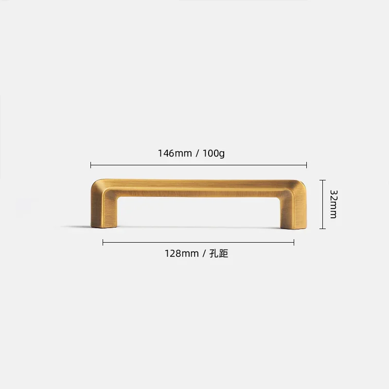 Modern Arch Pull High-end Yellow Bronze Drawer Knobs Kitchen Cupboard Door Handles Cabinet Handles for Furniture Hardware: MULTICOLOR