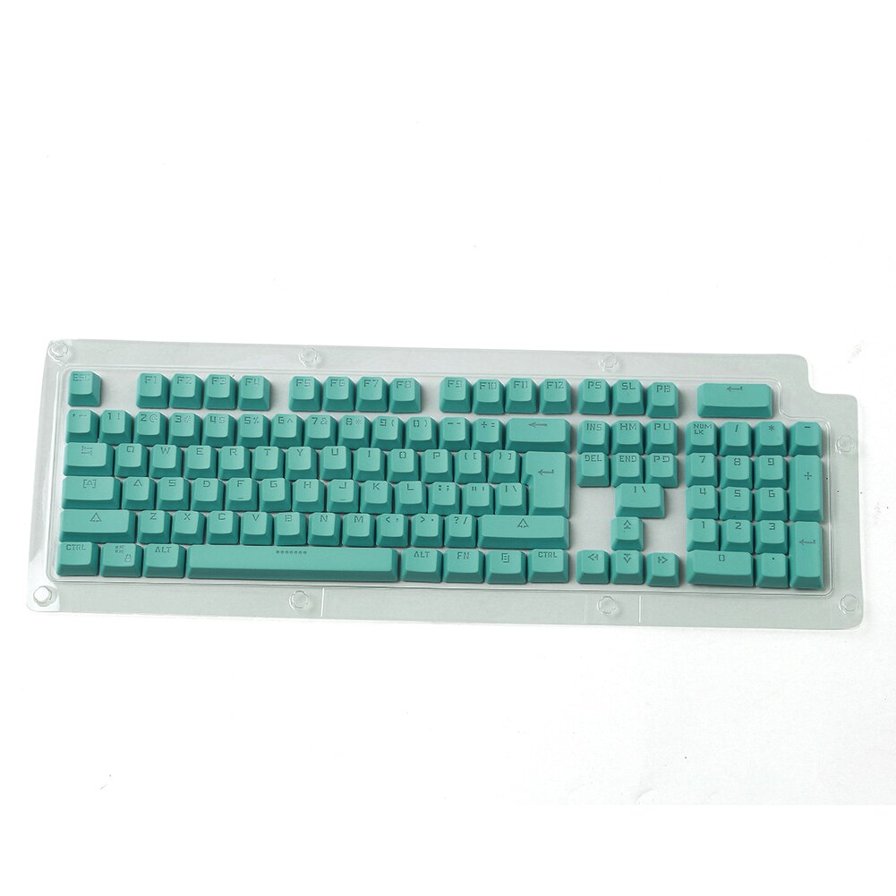 Columna Universal para teclado mecánico Ikbc Cherry MX Annie de 104 teclas PBT Miami de doble Color con retroiluminación: Blanco