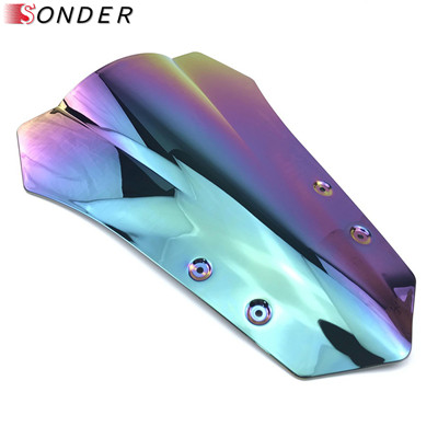 Windshield WindScreen For Yamaha MT-09 Tracer MT09 FJ09 FJ-09 15-16 Double Bubble MT 09 FJ 09 Accessories: Iridium