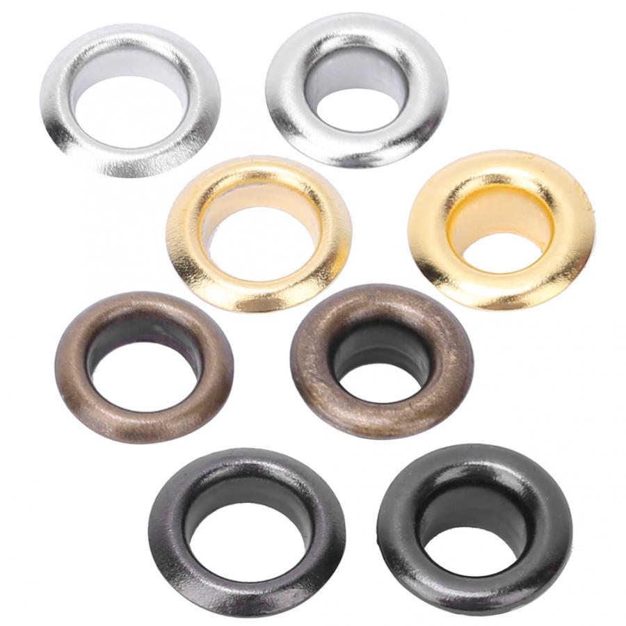 100 Set Brass Eyelet Double Side 4mm Eyelet Grommet Kit Sewing Tool Leather Craft Bag Belt Clothing Garment Shoes Decor