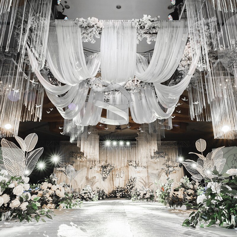 Top! 48CM x 5M Tulle rouleau cristal tissu Organza Tulle rouleau bobine de mariage décoration fête d'anniversaire enfants bébé douche 5ZSH015