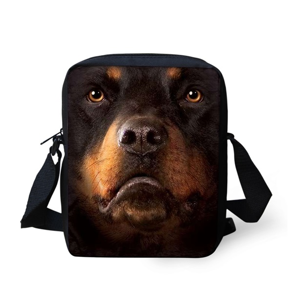 INSTANTARTS Nette 3D Tier Rottweiler Drucken Kinder Schule Taschen Kindergarten Studenten Kleine Umhängetasche Tasche Baby Taschen für Mädchen Jungen: CJ0355E