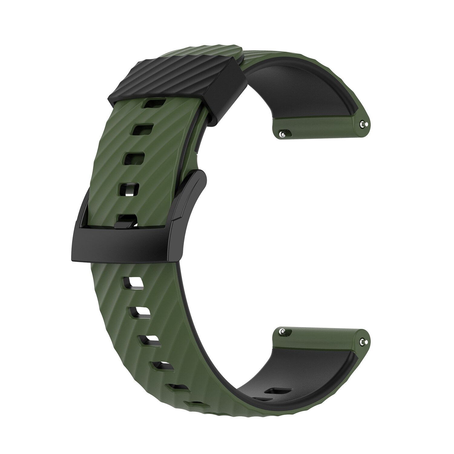 Gummi Uhr Band Für Suunto 7 Suunto 9 Armband Armband Weiche Silikon Uhr Strap Für Suunto 9 Baro/9 spartan/9 GPS Band: Army Green Black