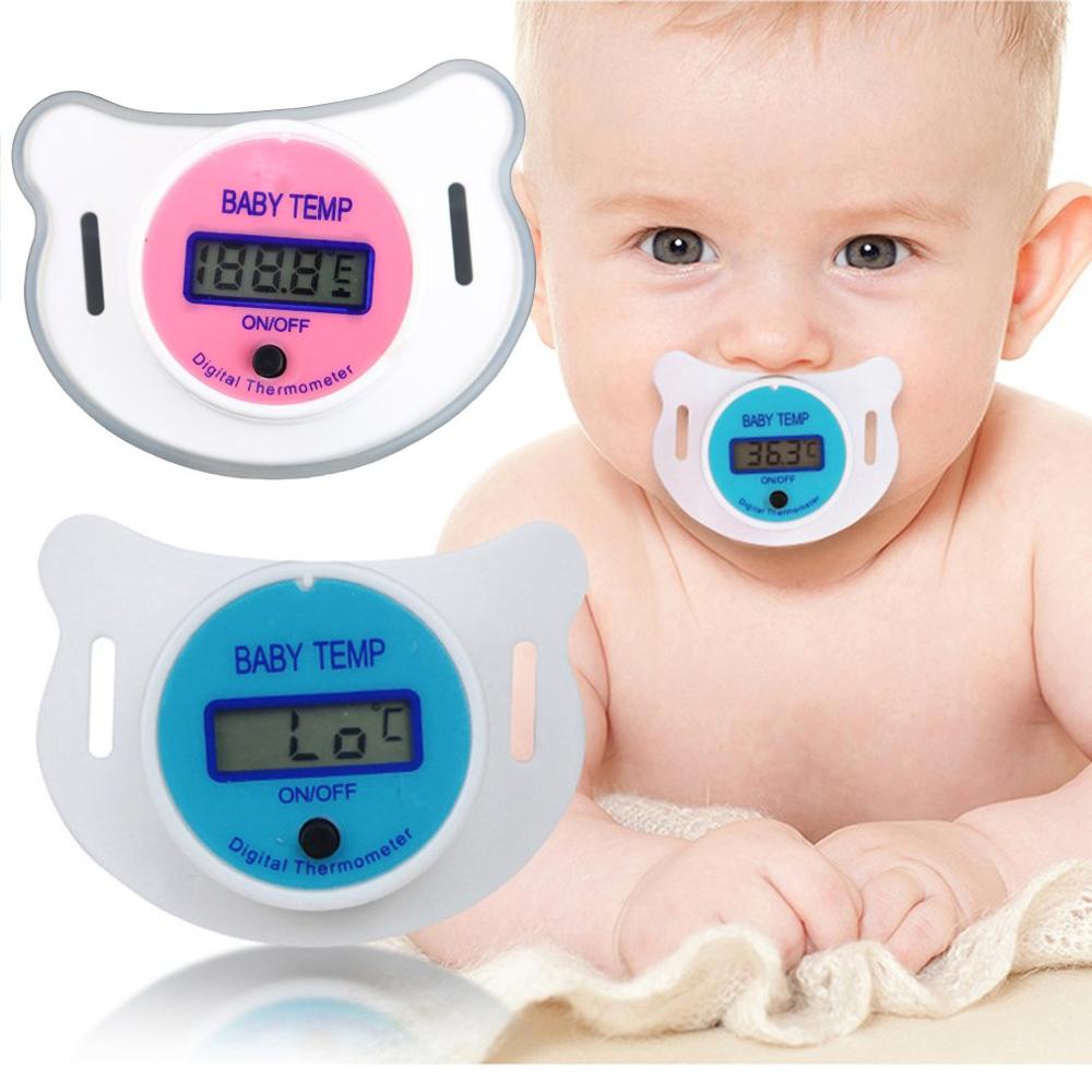 Baby Tepel Thermometer Baby Temperatuur Mond Lcd Display Thermometer Fopspeen Thermometer