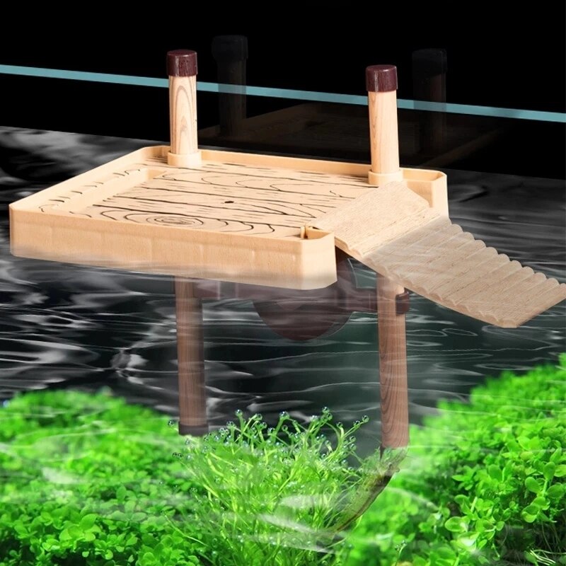 Wood Grain Turtle Platform Floating Island Turtle Tank Aquarium Floating Drying Platform островок для черепах дом для черепахи
