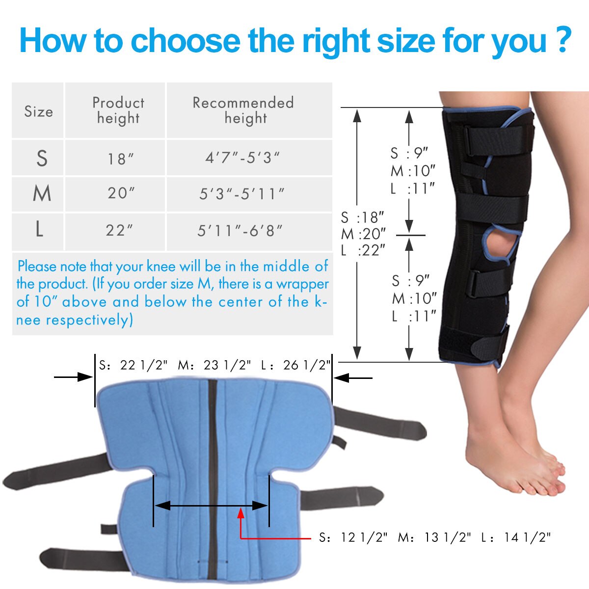 VELPEAU Leg Splint Full Leg Support For Knee Dislocation Or Post-Operative Protection Support Brace Surgery Recovery