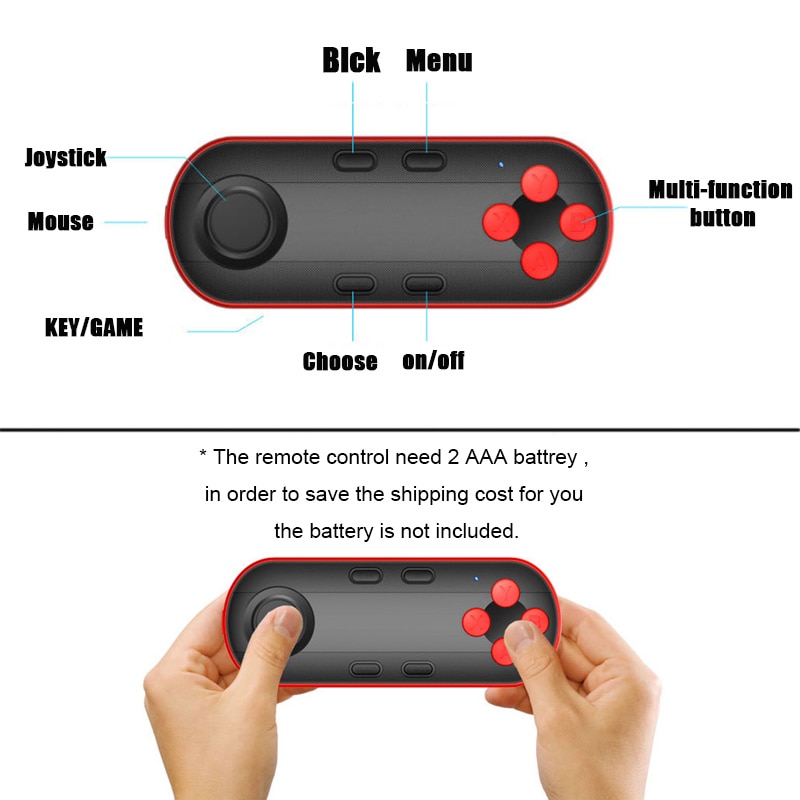 Mocute bluetooth gamepad android gamepad vr controller joystick selfie fjernbetjening udløser til iphone android til pc telefon
