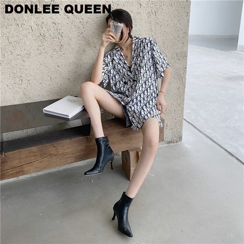 Spiss tå tynne hæler støvler kvinner chelsea vår høst ankelstøvletter støvletter kvinnelig elastisitet damesko