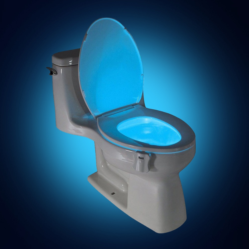 Bewegingssensor Toiletbril LED lamp RGB 8 Kleuren Veranderende verlichting Gevoelige Bulb Voor Badkamer Backlight toiletpot Armatuur