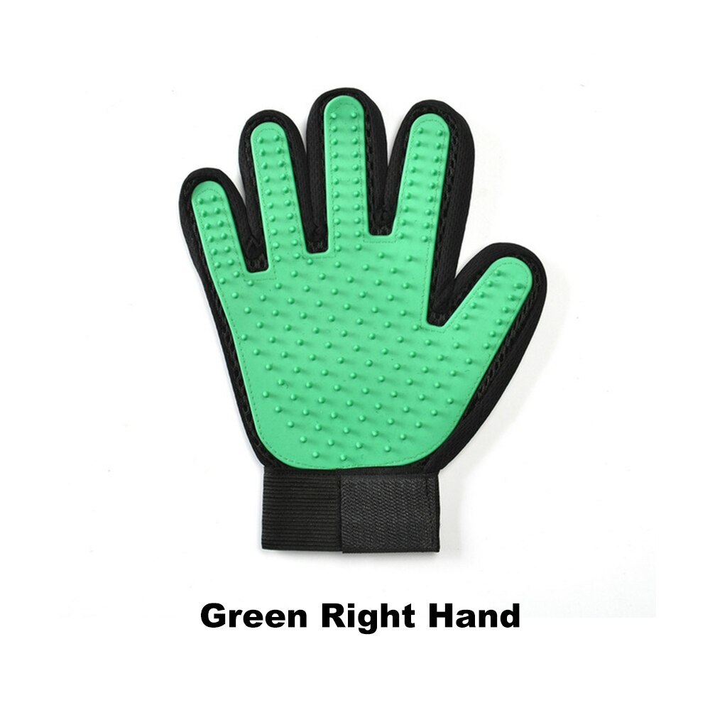 Katze Pflege Handschuh für Katze Kamm für Haar Kardieren Gute für Katzen Zubehör Produkte für Haustiere Salon Pinsel Gatos Accesorios: Grün Rechts