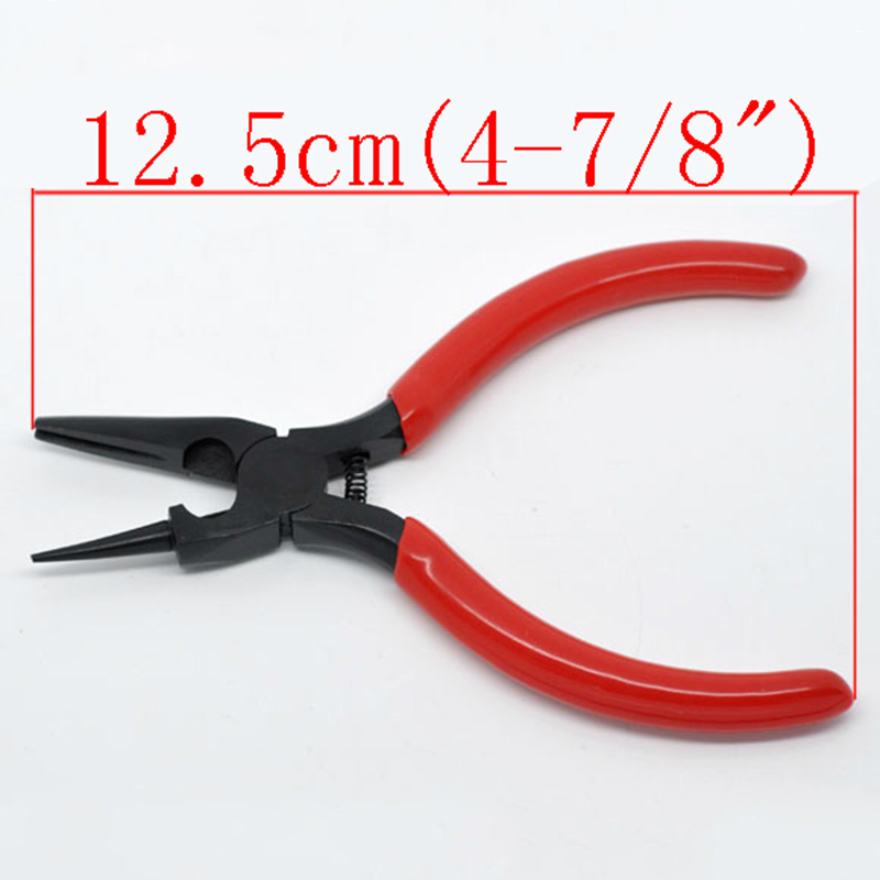 DIDIHOU DIY Equipments Red Round Nose and Concave Pliers DIY Beading Jewelry Making Tool