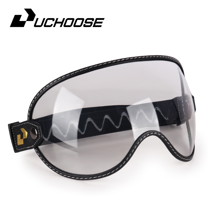 Retro-motorradbrille mit universellem bubble-visier und uv-schutz, vintage-motorradbrille, helmvisier, robust