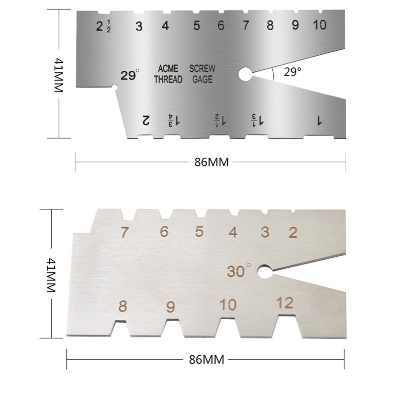 Stainless steel T-angle model Stainless Steel Thread Cut Angle Gauge, Metallurgical Screw Gauge Measuring Tool