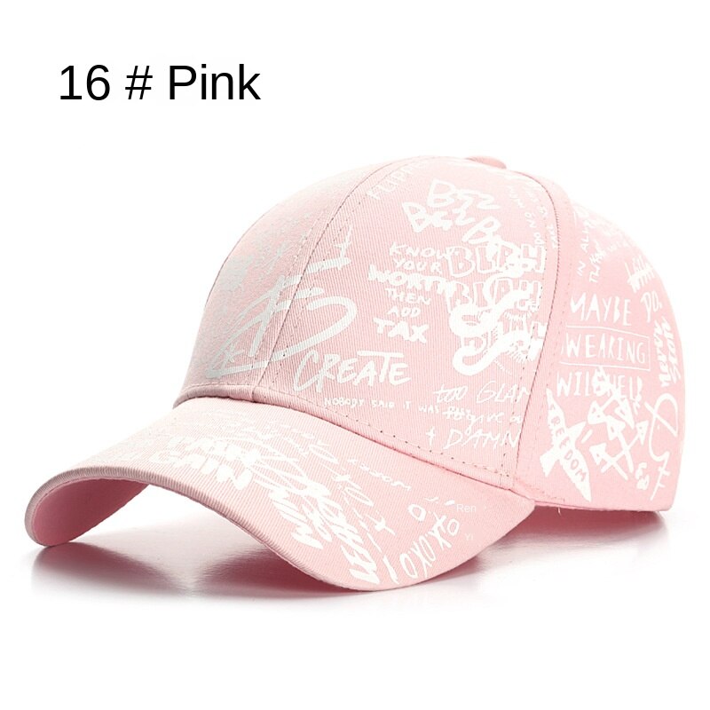 SLECKTON 100% Cotone Hip Hop del Berretto Da Baseball per Gli Uomini e Le Donne Casual Graffiti Snapback Cappello Unisex Cappelli di Moda Ha Raggiunto Il Picco Caps estate: 16-Pink