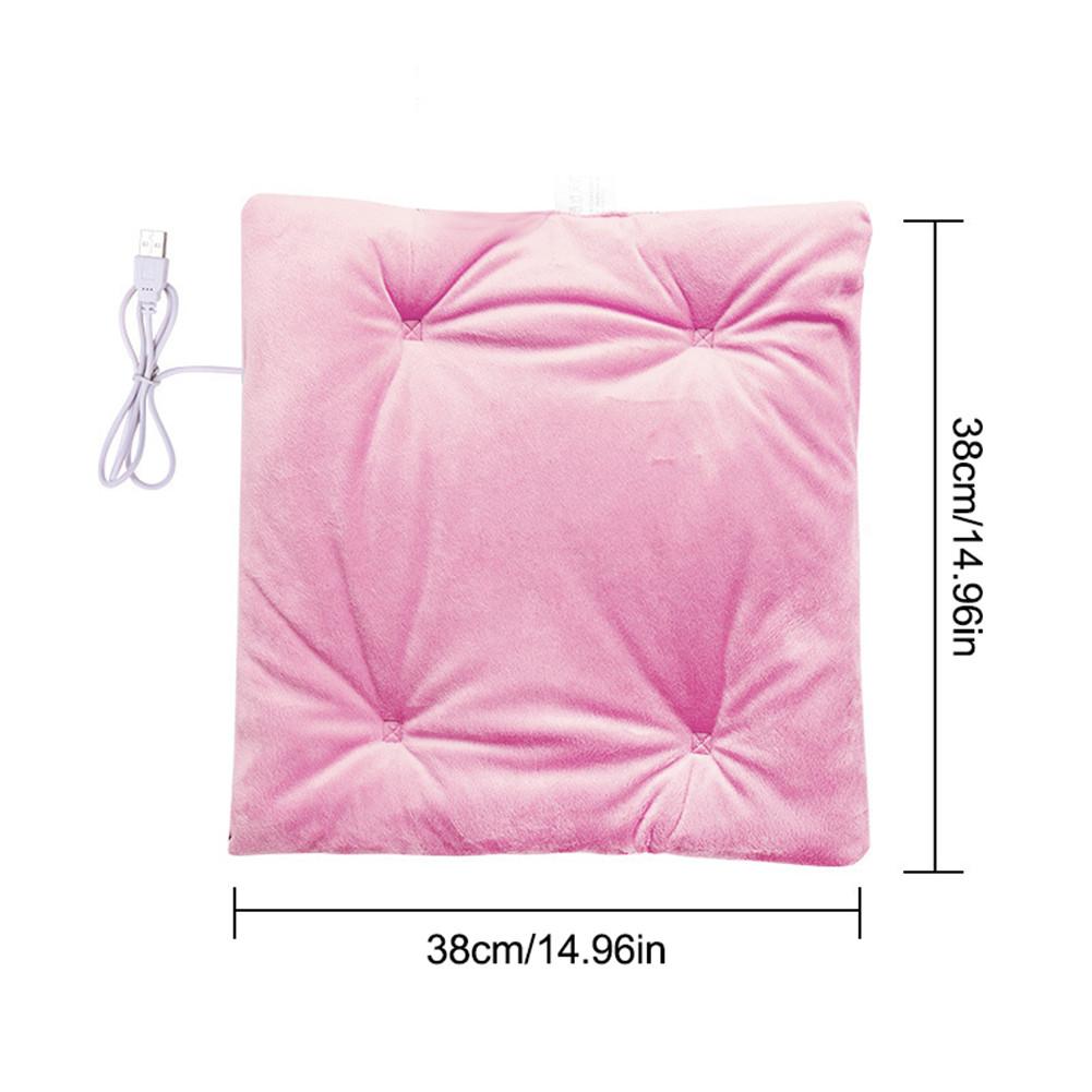 4 Colors Washable Electric Heating Cushion USB Office Chair Heating Pad for Autumn and Winter keep warm