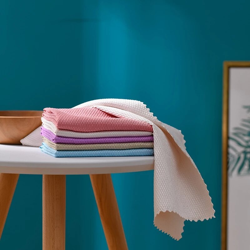 3 stück /5- teiliges einstellen küchenhandtuch, putzlappen, saugfähige glasreinigungstücher, mikrofasertücher, reinigungstücher für fenster und autos, mikrofasertücher: 3 stck.