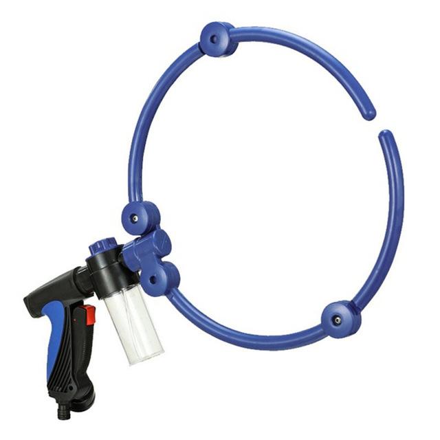 Pulvérisateur de lavage en forme d'anneau, outil de douche pour animaux de compagnie, nettoyage rapide du bain, pour chiens et chats, 360: C-Blue