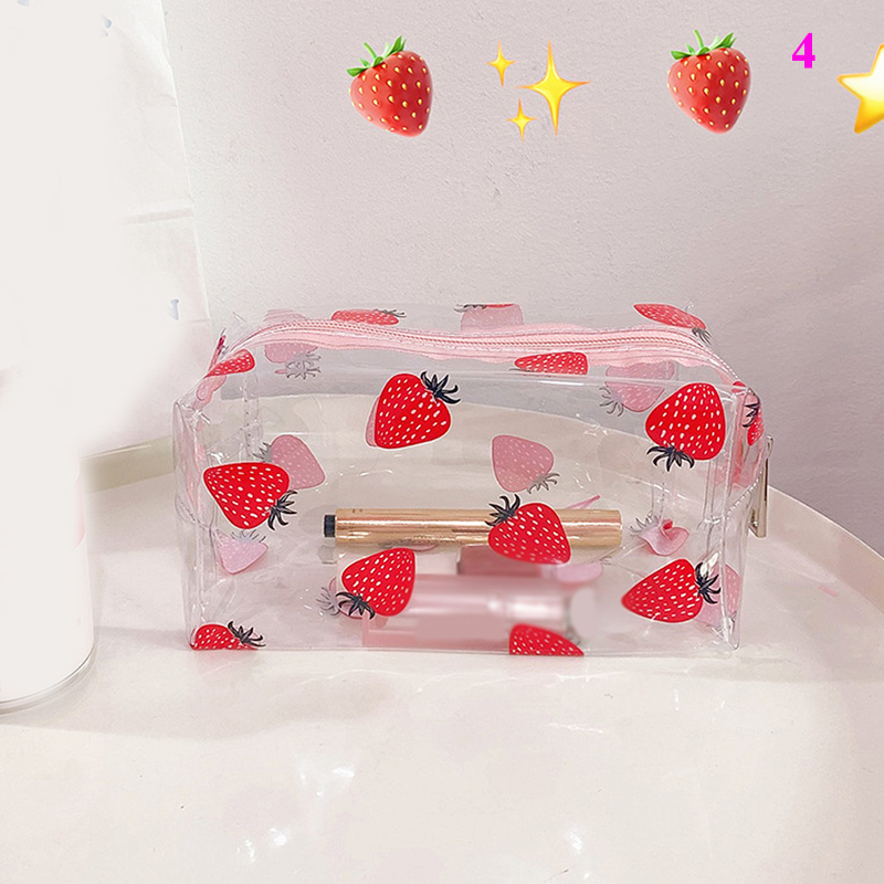 Waterproof Transparent Cosmetic Cute Bags Storage Pouch Makeup Organizer Clear Case Toiletry Bag PVC Zipper Travel Toiletry: 4