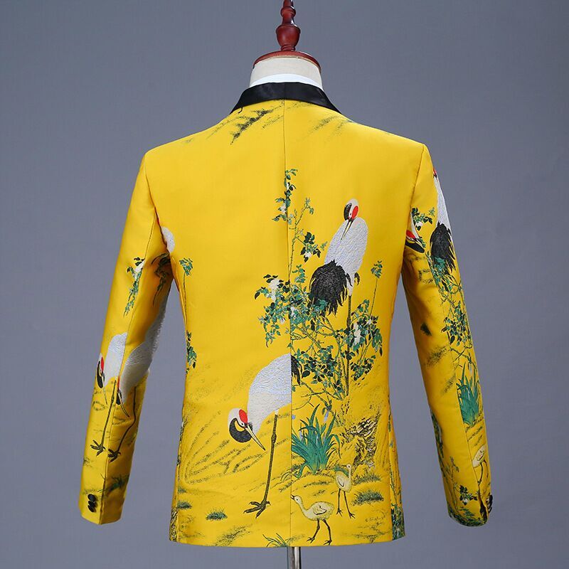 Ensembles de broderie à la pour hommes, costumes de chanteur de scène, veste de marié de Mariage, pantalon 2 pièces, Costume de Mariage pour Homme