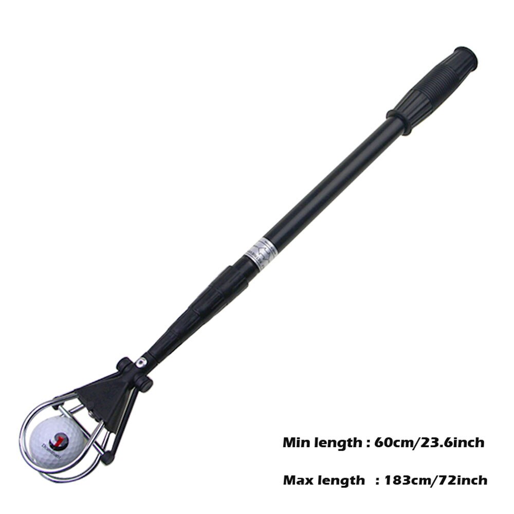 Golfbal Retriever, Draagbare Roestvrij Telescopische Uitschuifbare Golf Pick Up Scoop Ballen Grabber Retriever Golfer Tackle Accessoire: Default Title